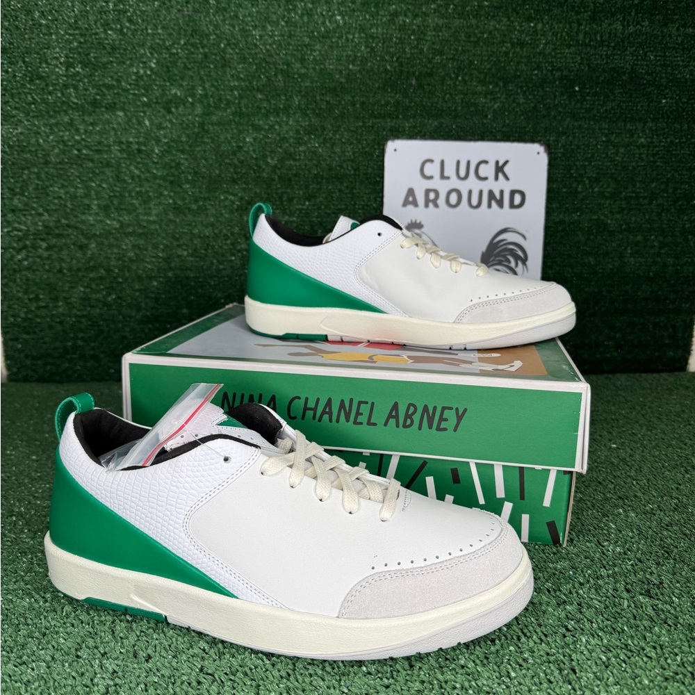 Nike Jordan White and Green Men's Sneakers